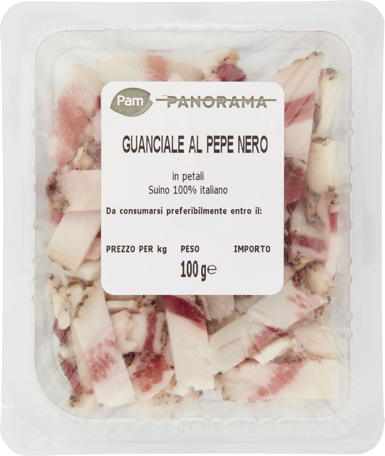 PAM PANORAMA Guanciale al Pepe Nero in petali 100 g – immagine 2