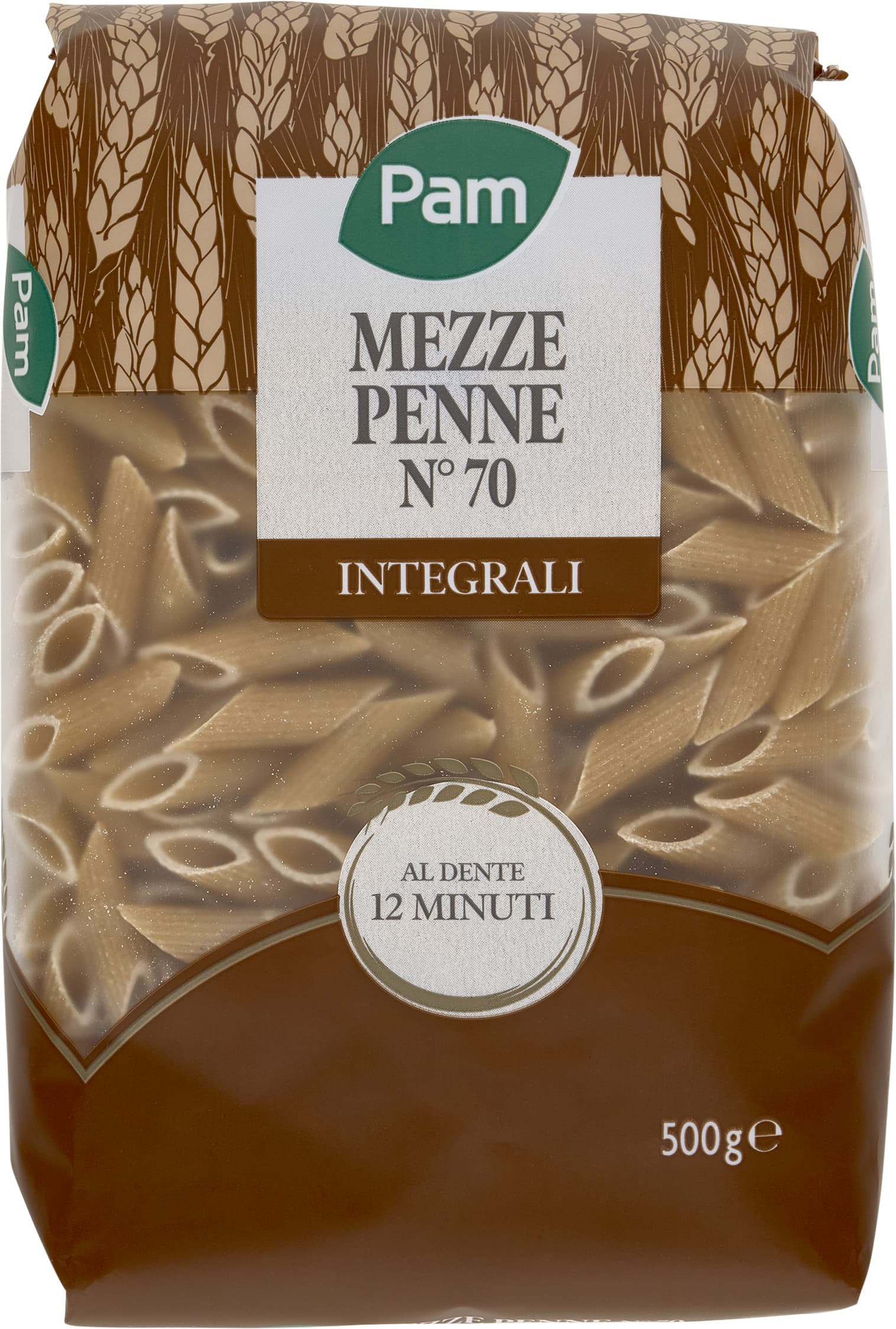 PAM Mezze Penne N° 70 Integrali 500 g – immagine 2