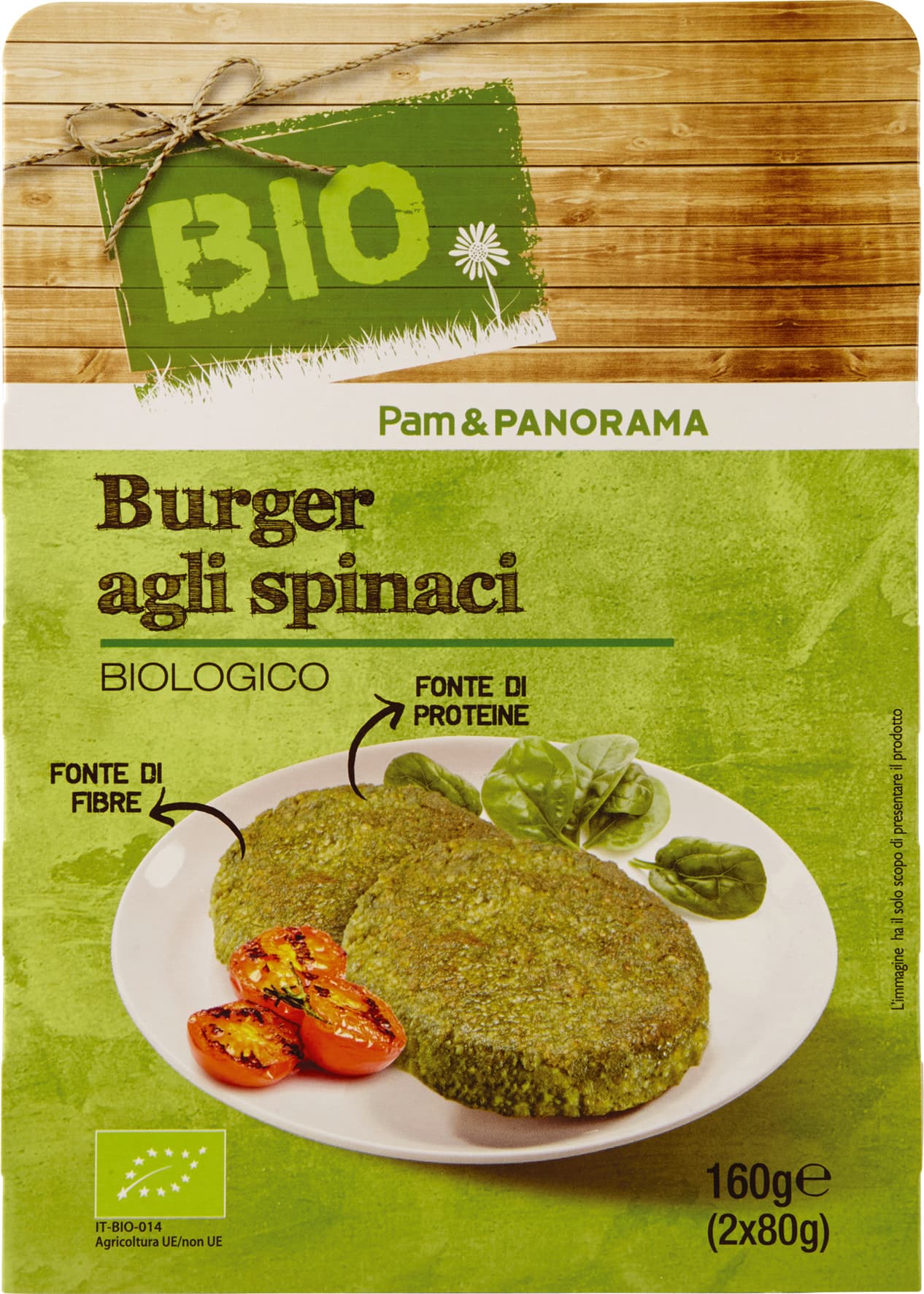 BIO Burger agli spinaci Biologico 2 x 80 g – immagine 2