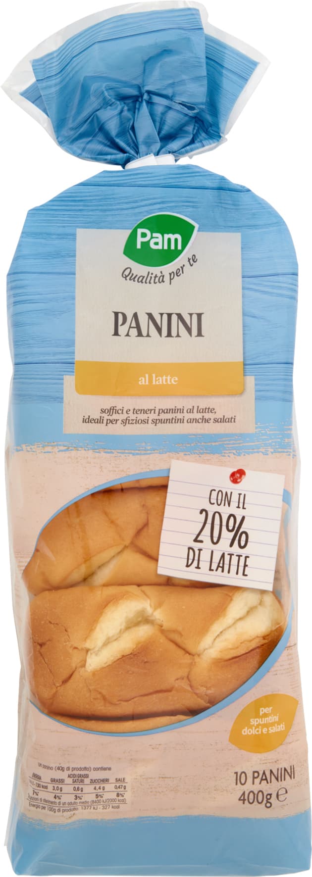 PAM PANORAMA Panini al Latte 400g (40g x 10) – immagine 2