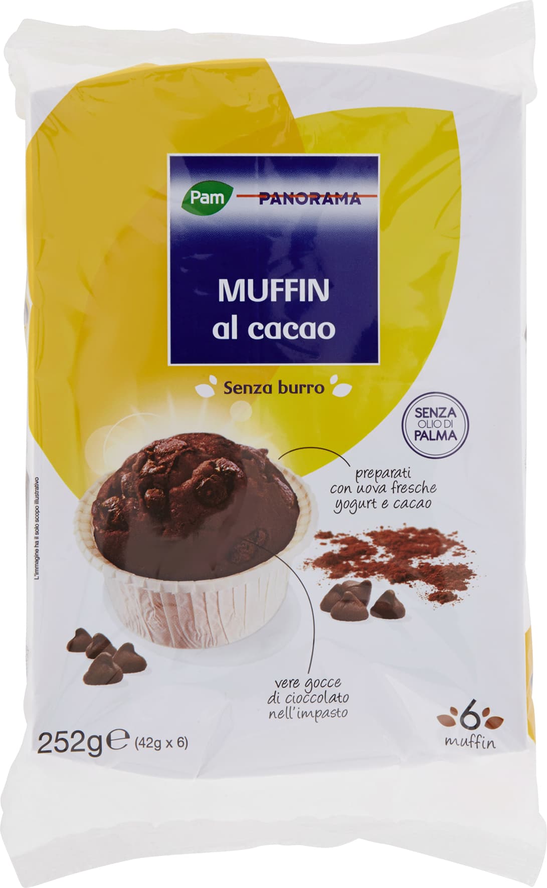 PAM PANORAMA Muffin al cacao 252g (42g x 6) – immagine 2