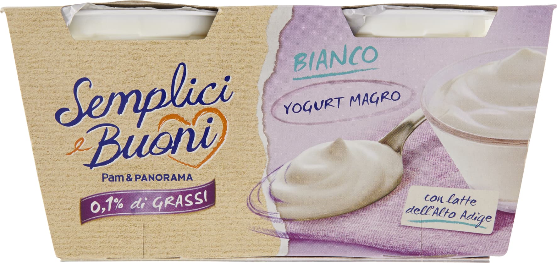 SEMPLICI E BUONI 0,1% di Grassi Bianco Yogurt Magro 250g (2x125g) – immagine 2