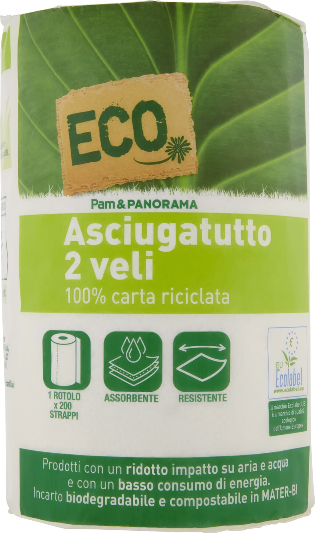 ECO Asciugatutto 2 veli 100% carta riciclata 1 rotolo – immagine 2