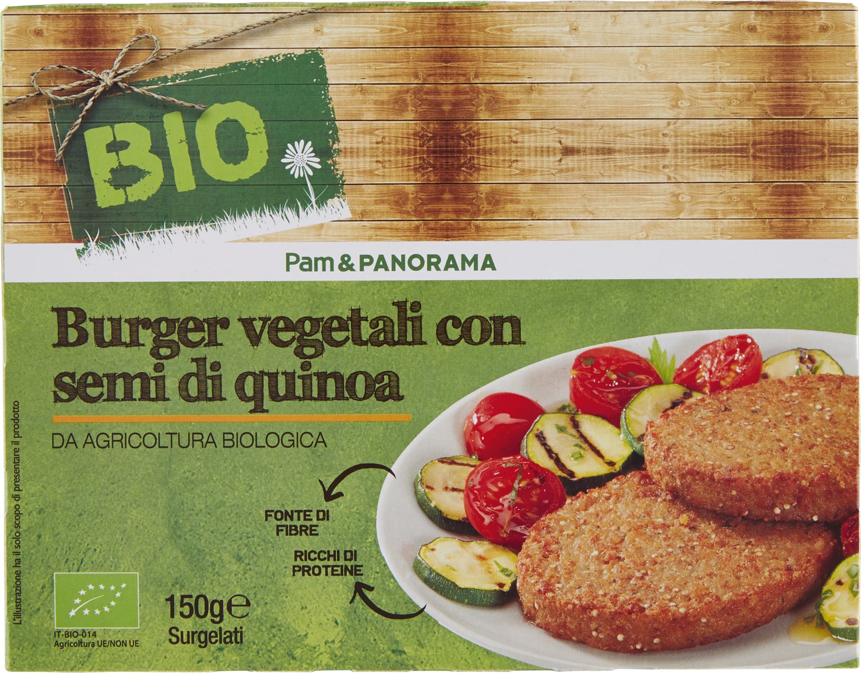 BIO Burger vegetali con semi di quinoa Surgelati 150 g – immagine 2