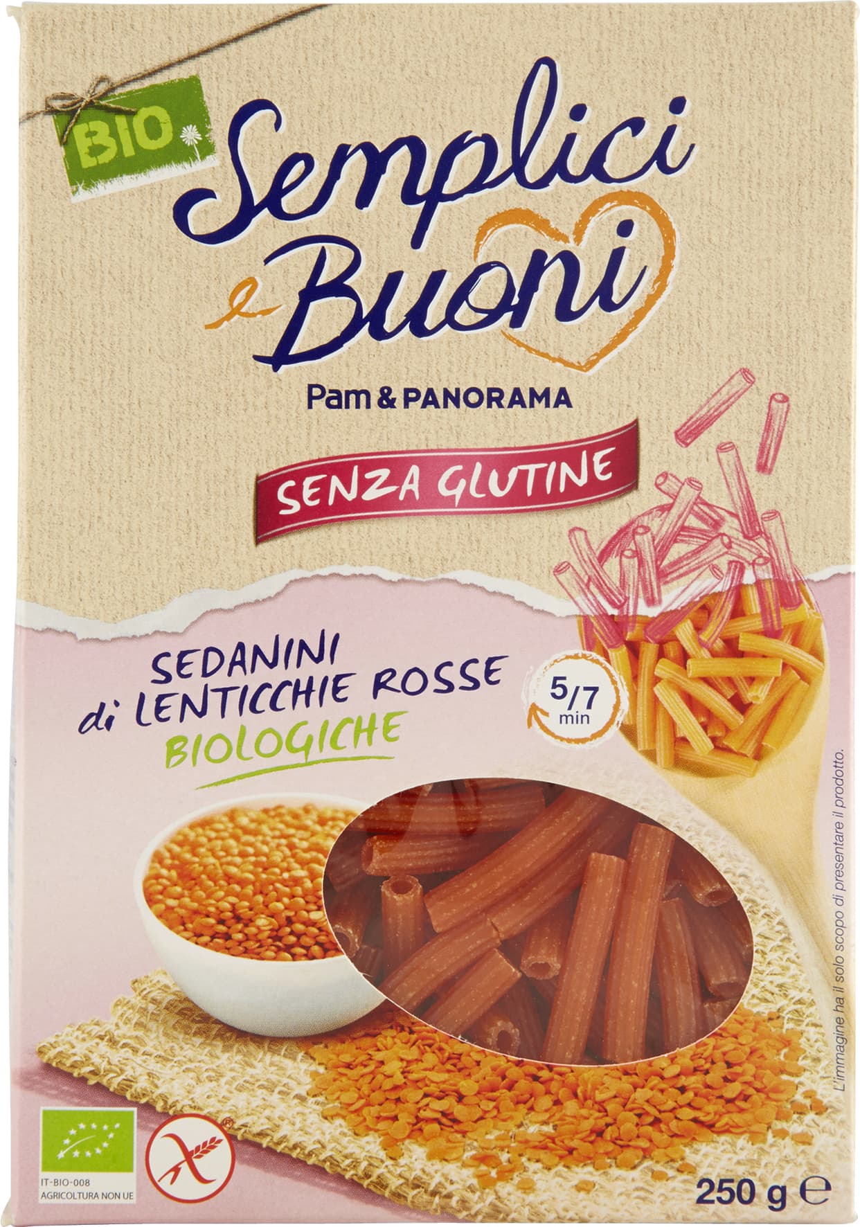 Felicia Sedanini Lenticchie Rosse BIO 250 g – immagine 2