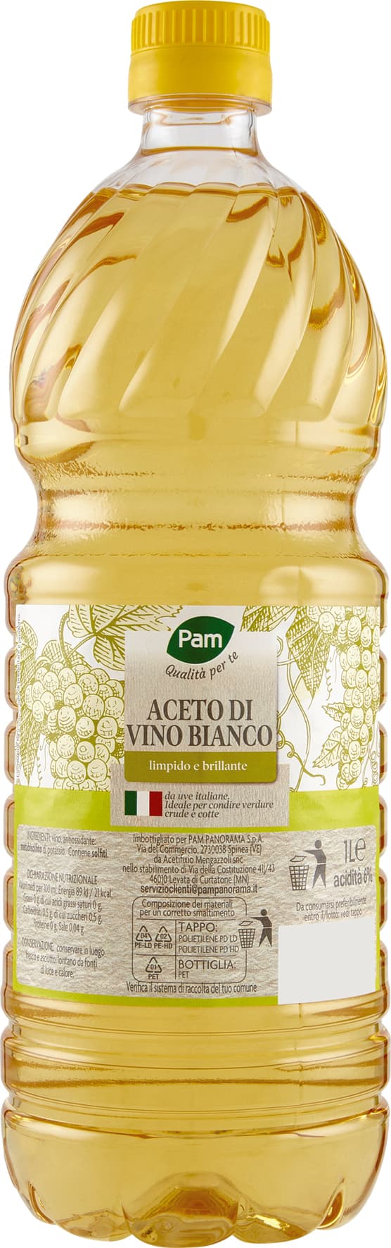 PAM PANORAMA Aceto di Vino bianco 1 L – immagine 2