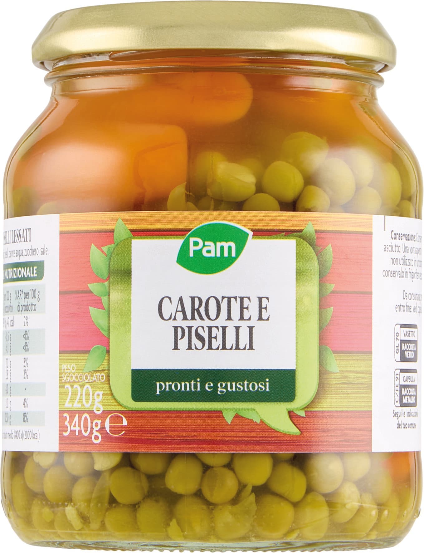 PAM Carote e Piselli 340 g – immagine 2