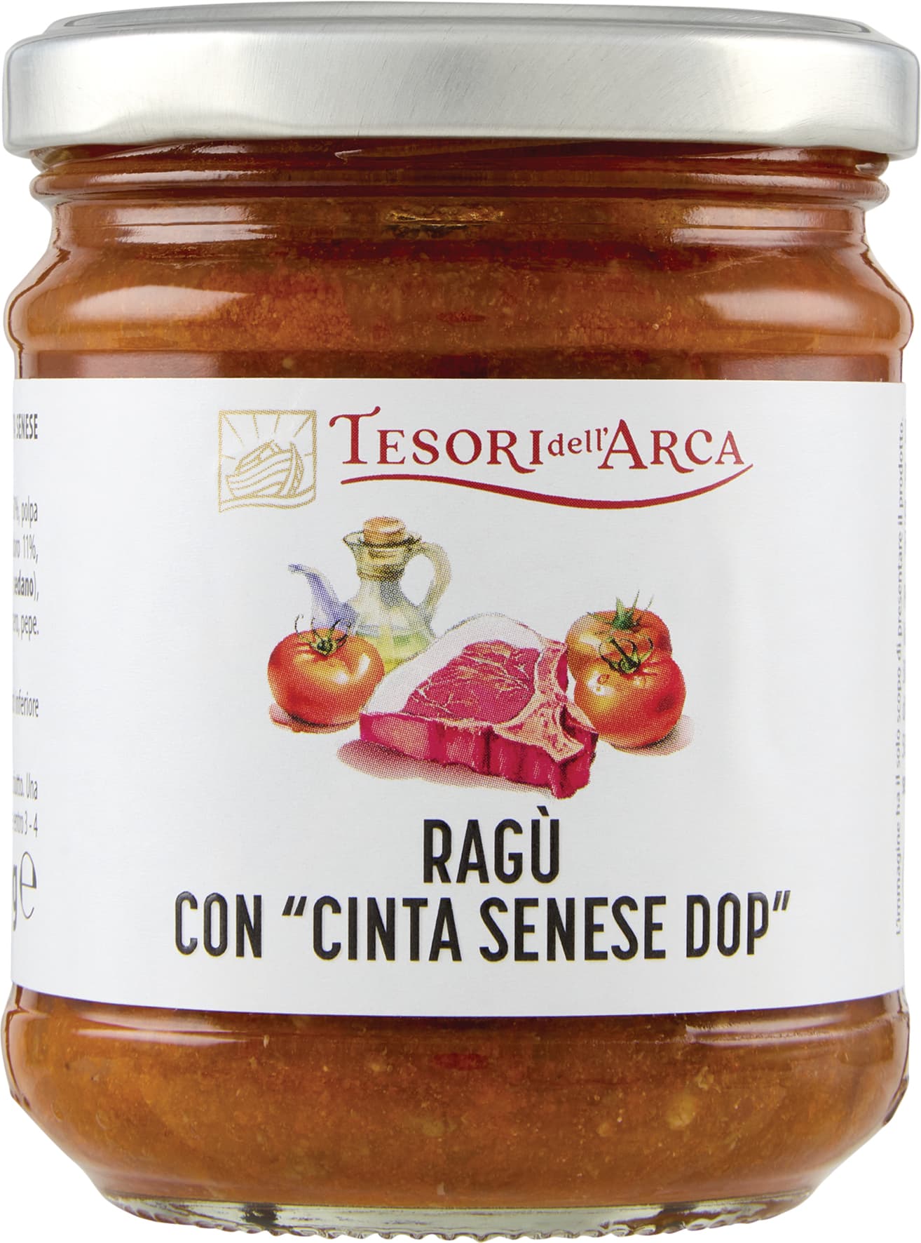 TESORI DELL'ARCA Ragù con "Cinta Senese DOP" 180 g – immagine 2