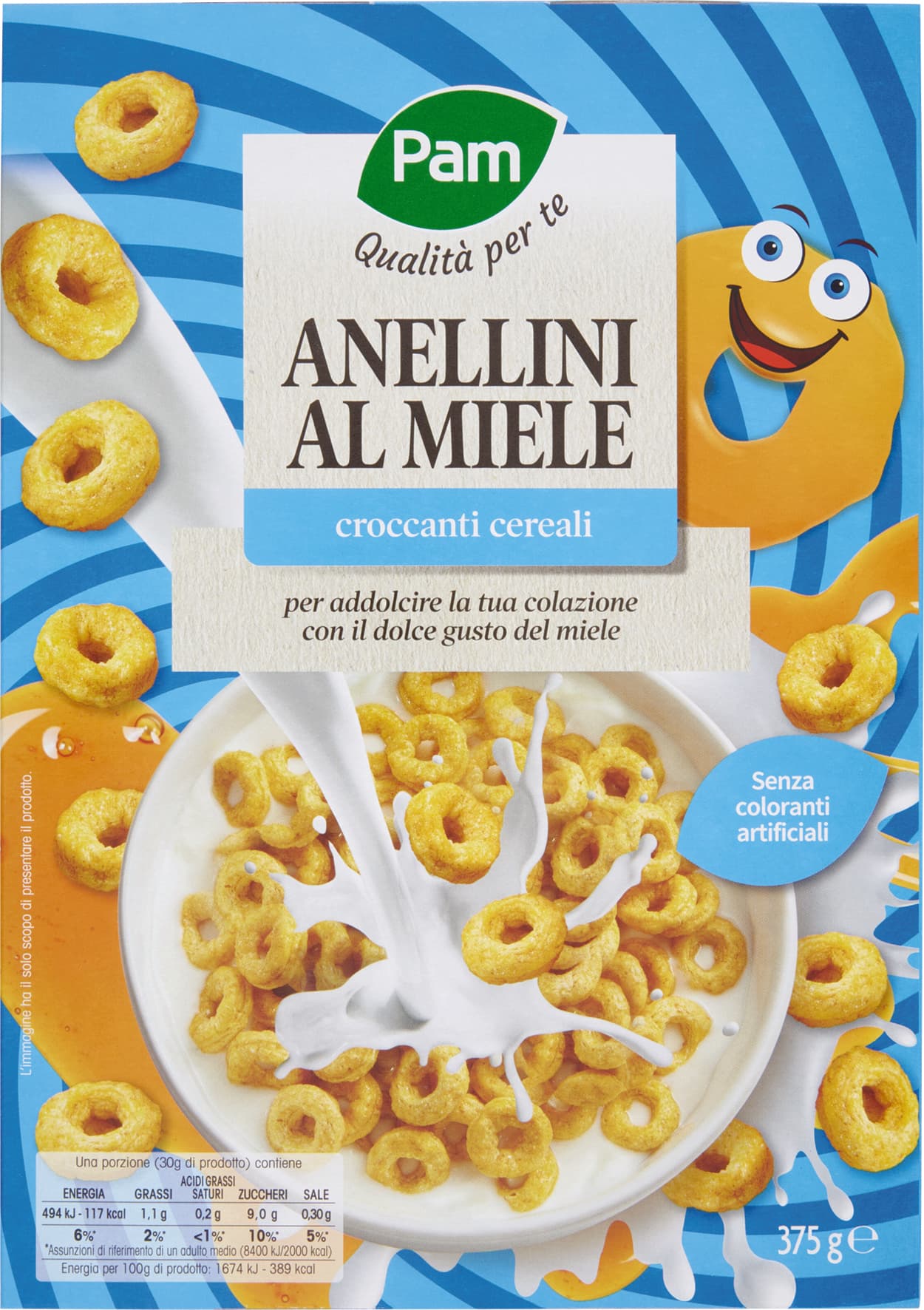 PAM PANORAMA Anellini di Cereali al Miele 375 g – immagine 2