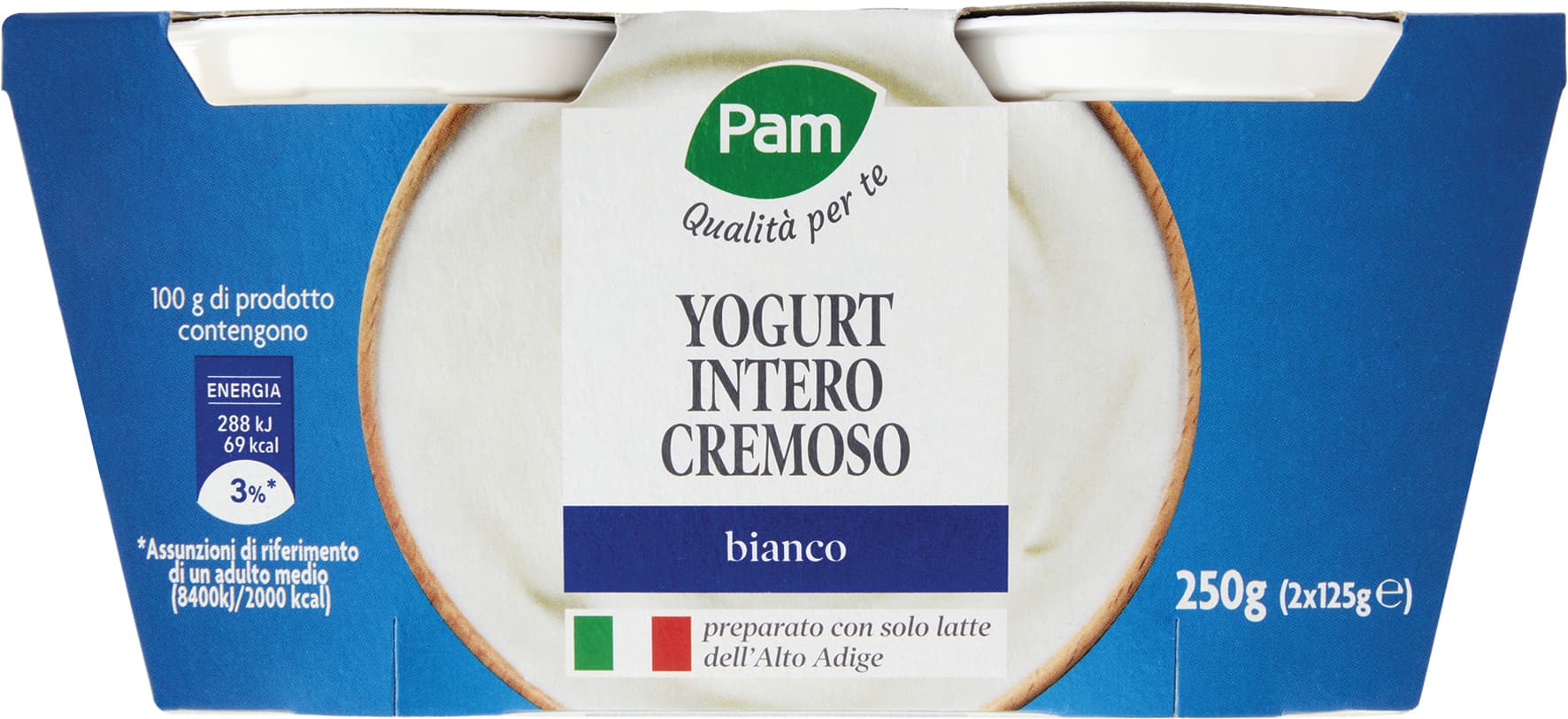 PAM PANORAMA Yogurt intero Cremoso Bianco 250g (125g x 2) – immagine 2