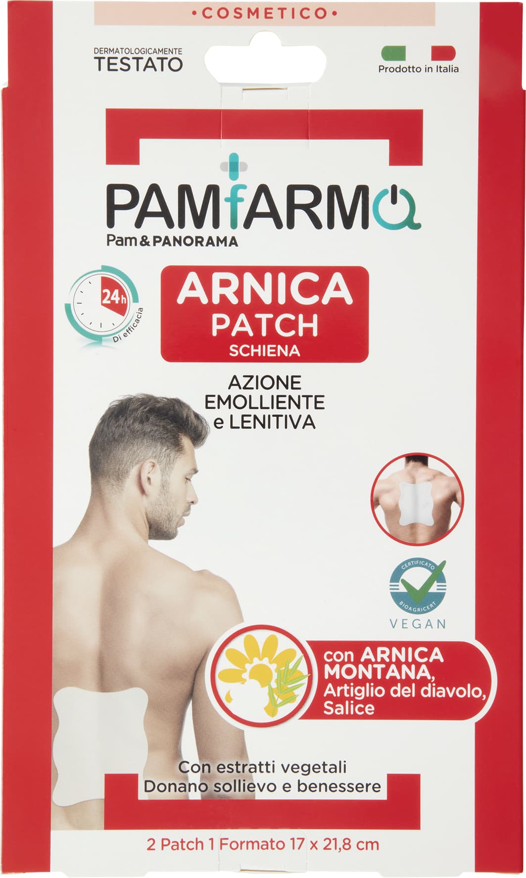 PAMFARMA Arnica Patch Schiena Azione Emolliente e Lenitiva 17 x 21,8 cm 2 pz – immagine 2