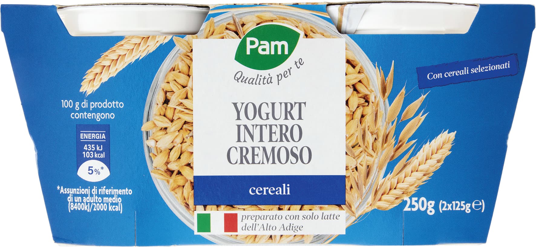 PAM PANORAMA Yogurt intero Cremoso ai Cereali 250g (125g x 2) – immagine 2