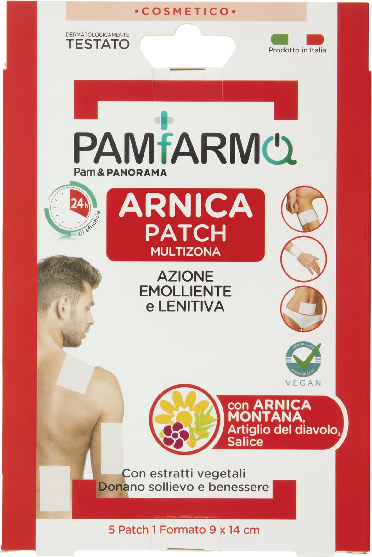 PAMFARMA Arnica Patch Multizona Azione Emolliente e Lenitiva 9 x 14 cm 5 pz – immagine 2