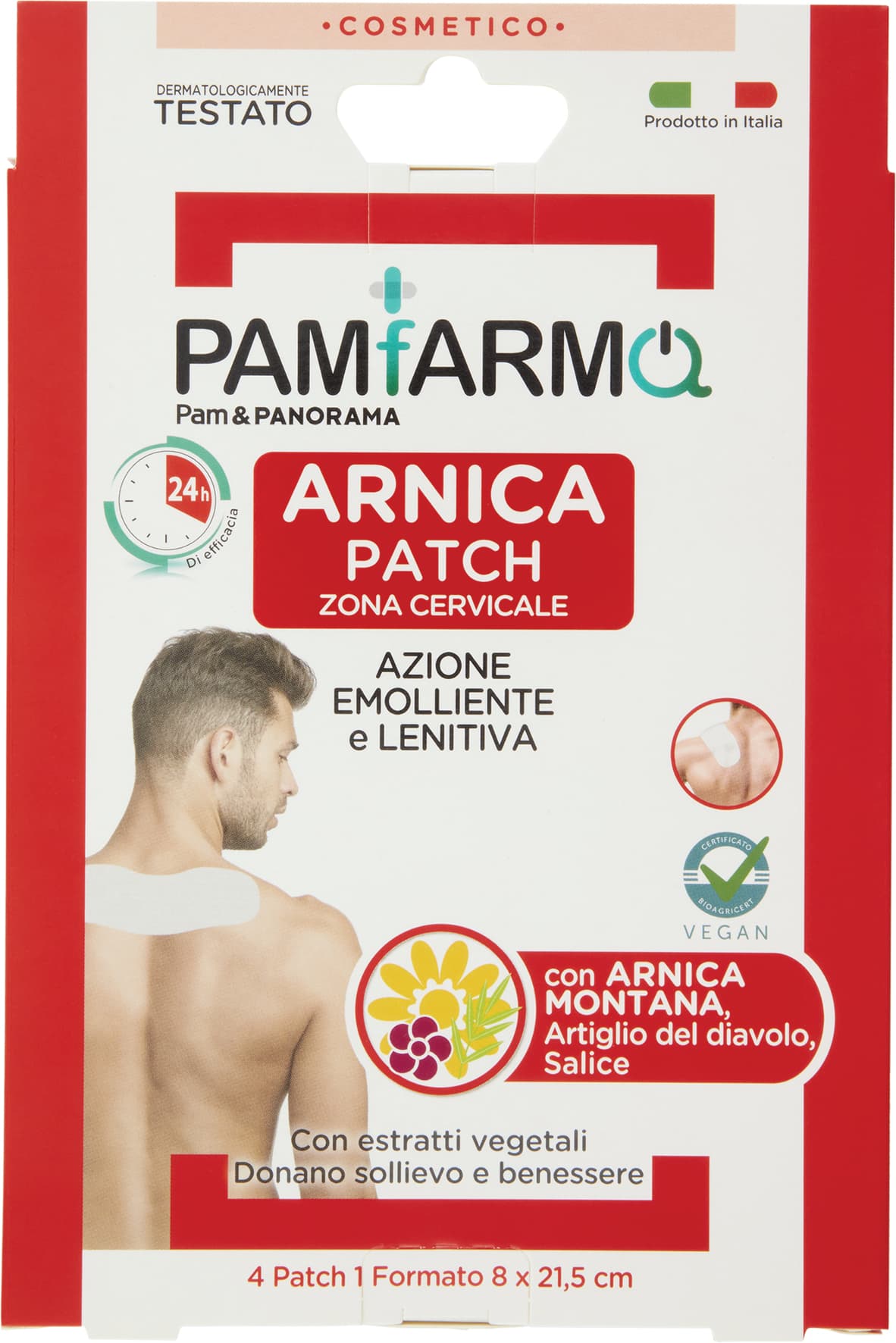 Arnica Patch Zona Cervicale Azione Emolliente e Lenitiva 8 x 21,5 cm 4 pz – immagine 2
