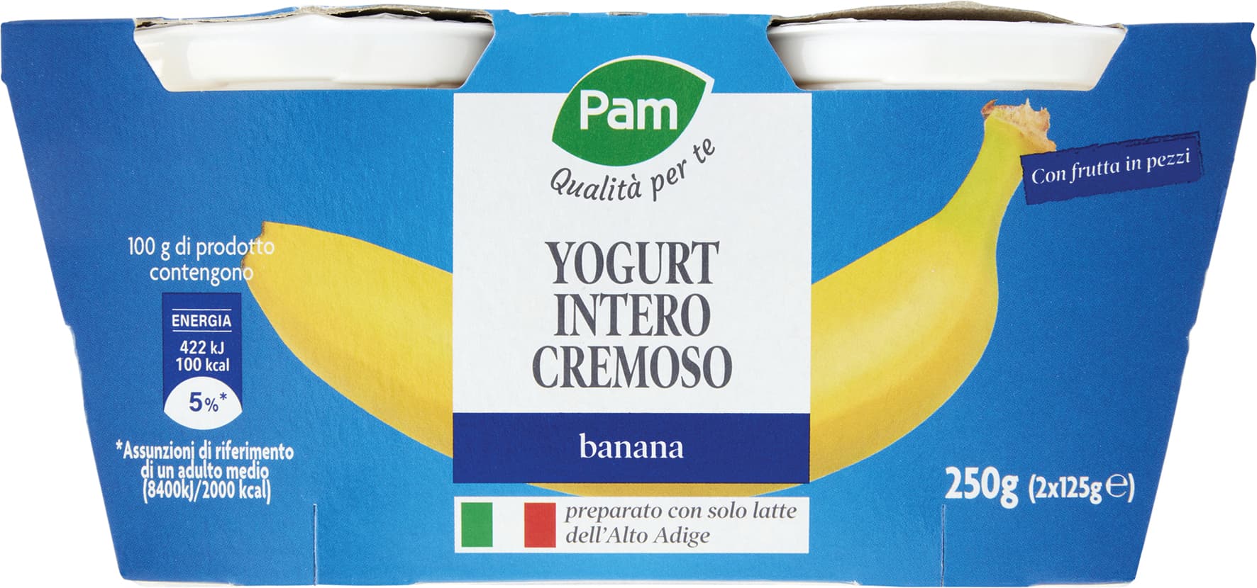PAM PANORAMA Yogurt intero Cremoso alla Banana 250g (125g x2) – immagine 2