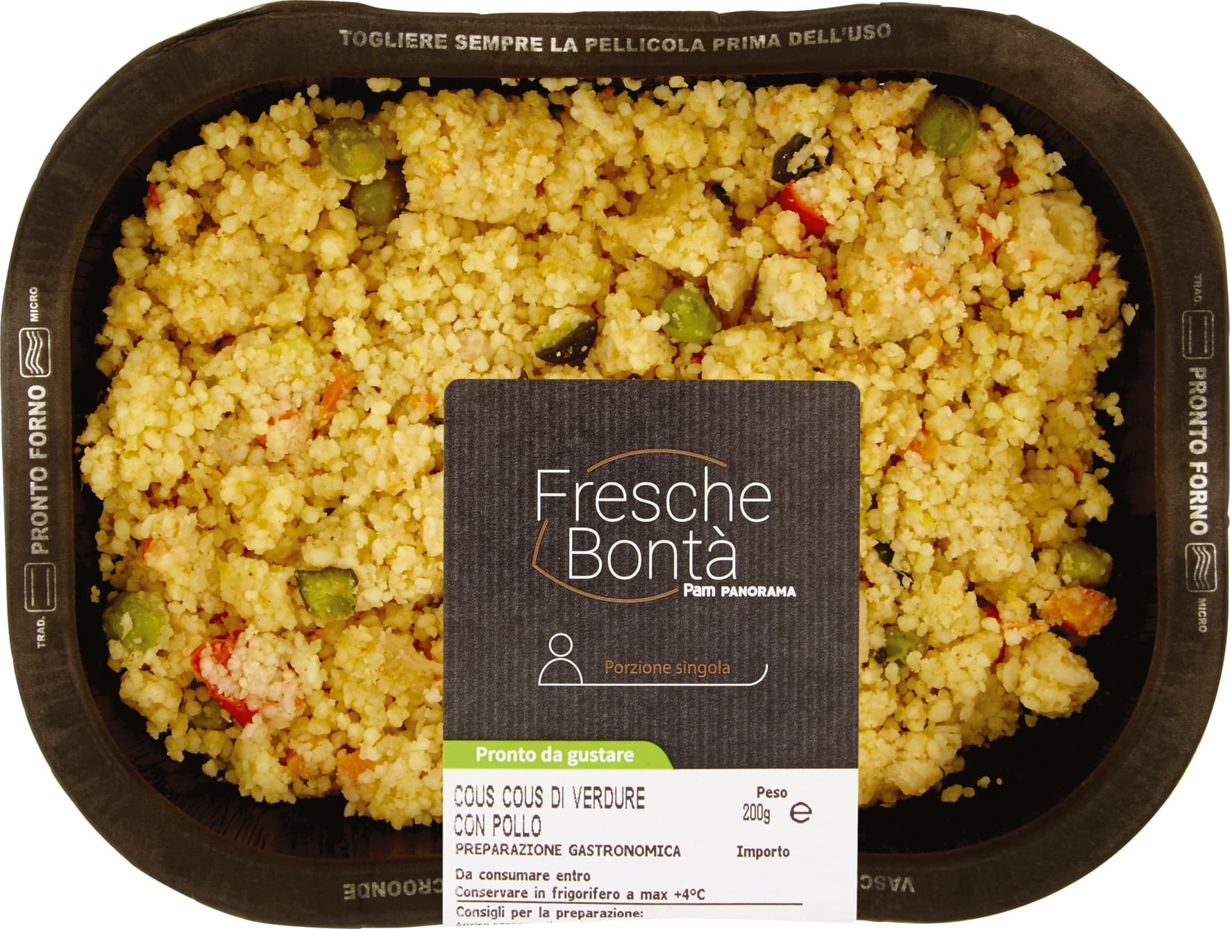 FRESCHE BONTÁ Cous Cous di Verdure con Pollo 200 g – immagine 2