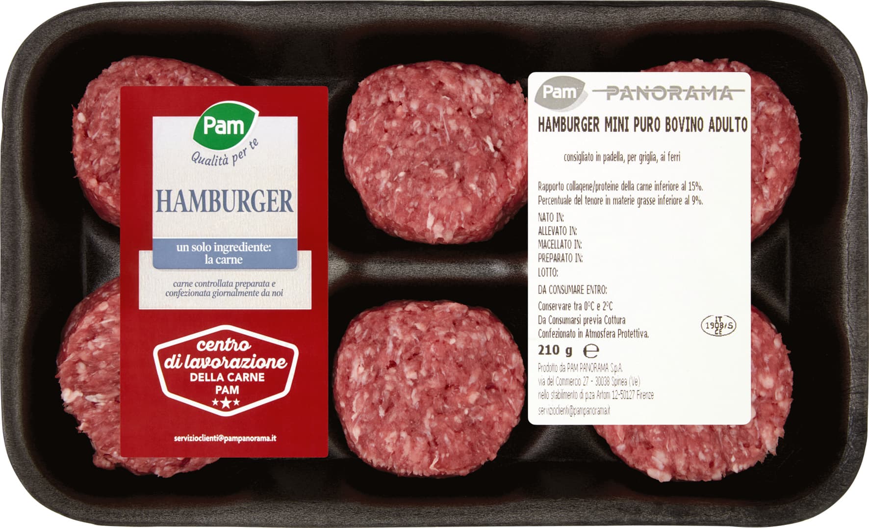 PAM Qualità per te Hamburger Mini Puro Bovino Adulto 210 g – immagine 2