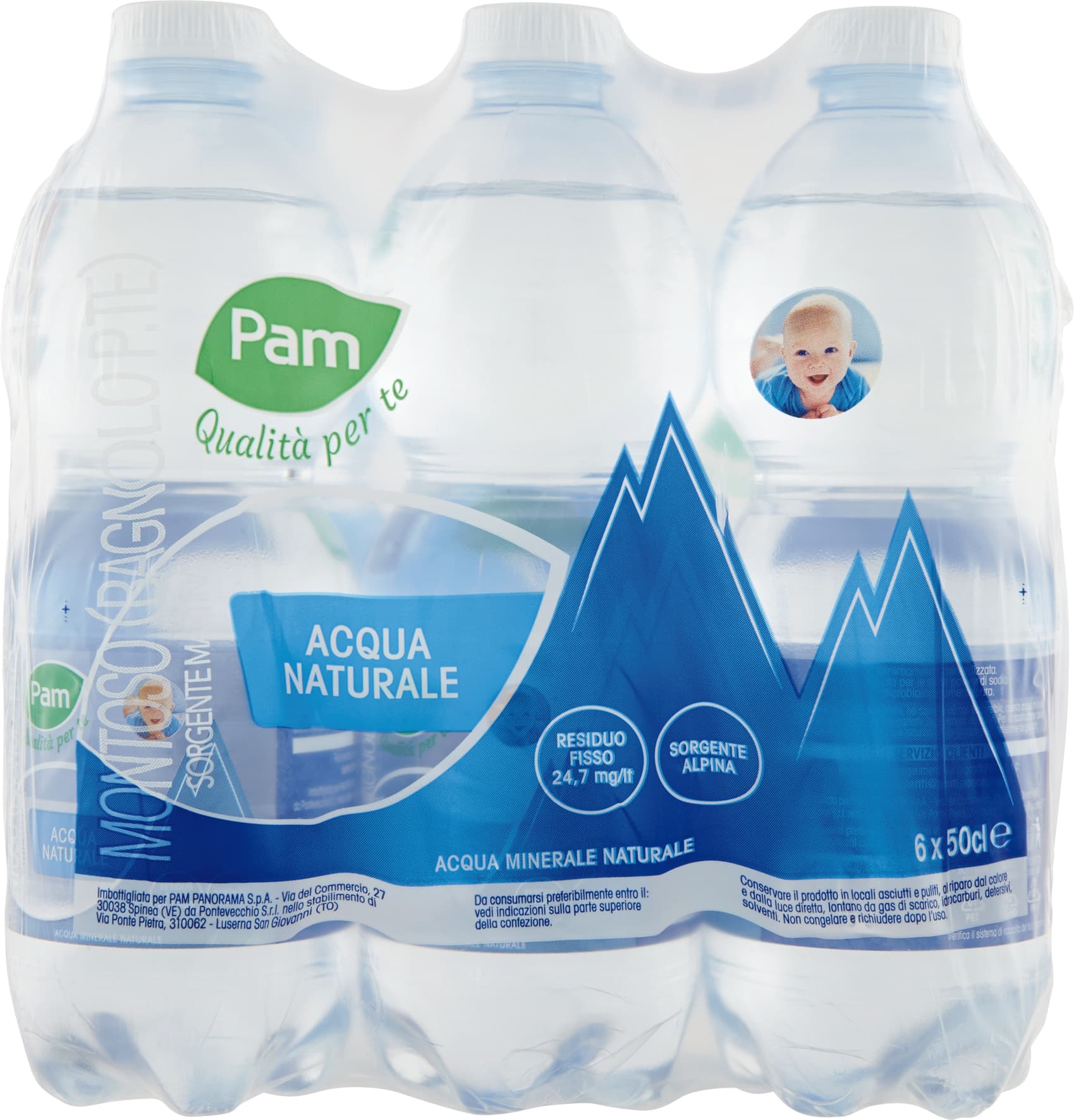 PAM Qualità per te Acqua Naturale 6 x 50 cl – immagine 2