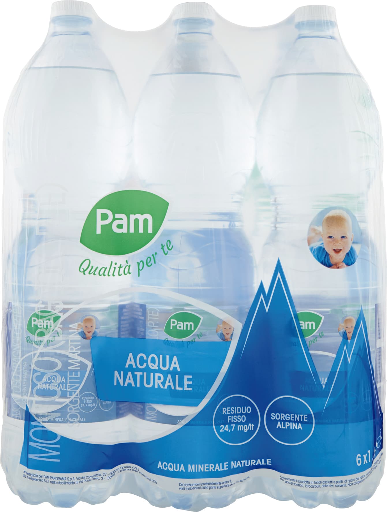 PAM Qualità per te Acqua Naturale 6 x 1,5 L – immagine 2
