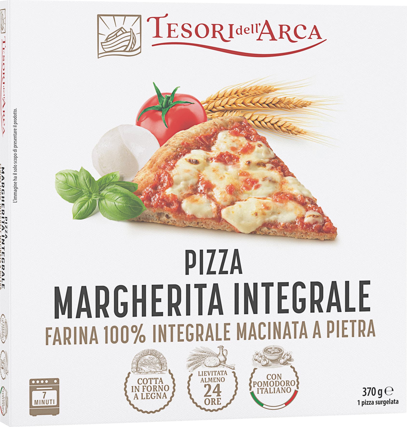 TESORI DELL'ARCA Pizza Margherita Integrale 370 g – immagine 2