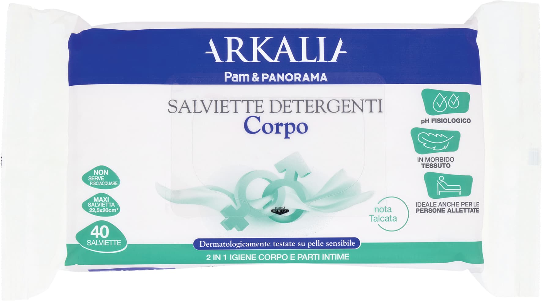 ARKALIA Salviette Detergenti Corpo 40 pz – immagine 2