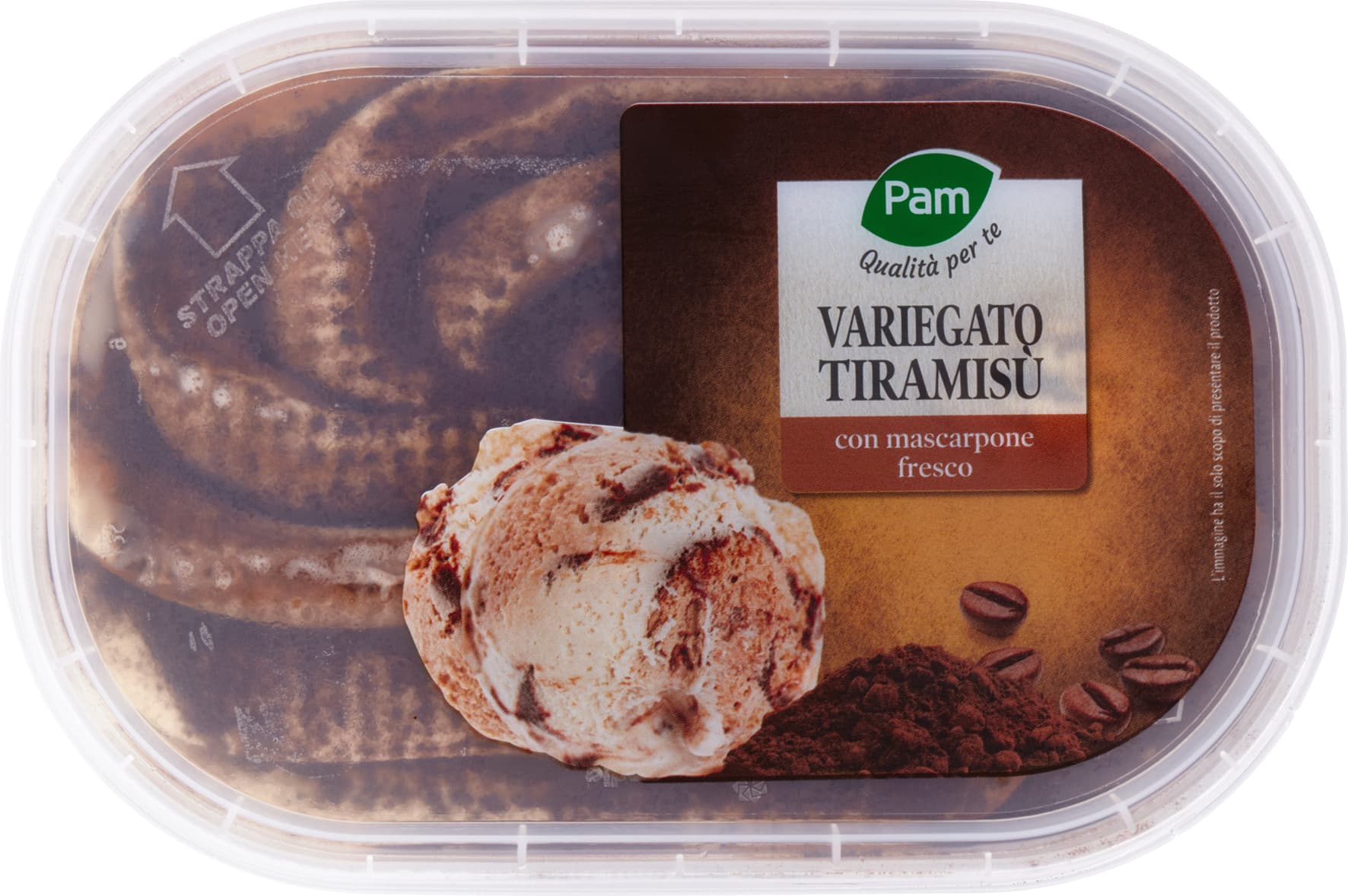 PAM Qualità per te Variegato Tiramisù con mascarpone fresco 500 g – immagine 2