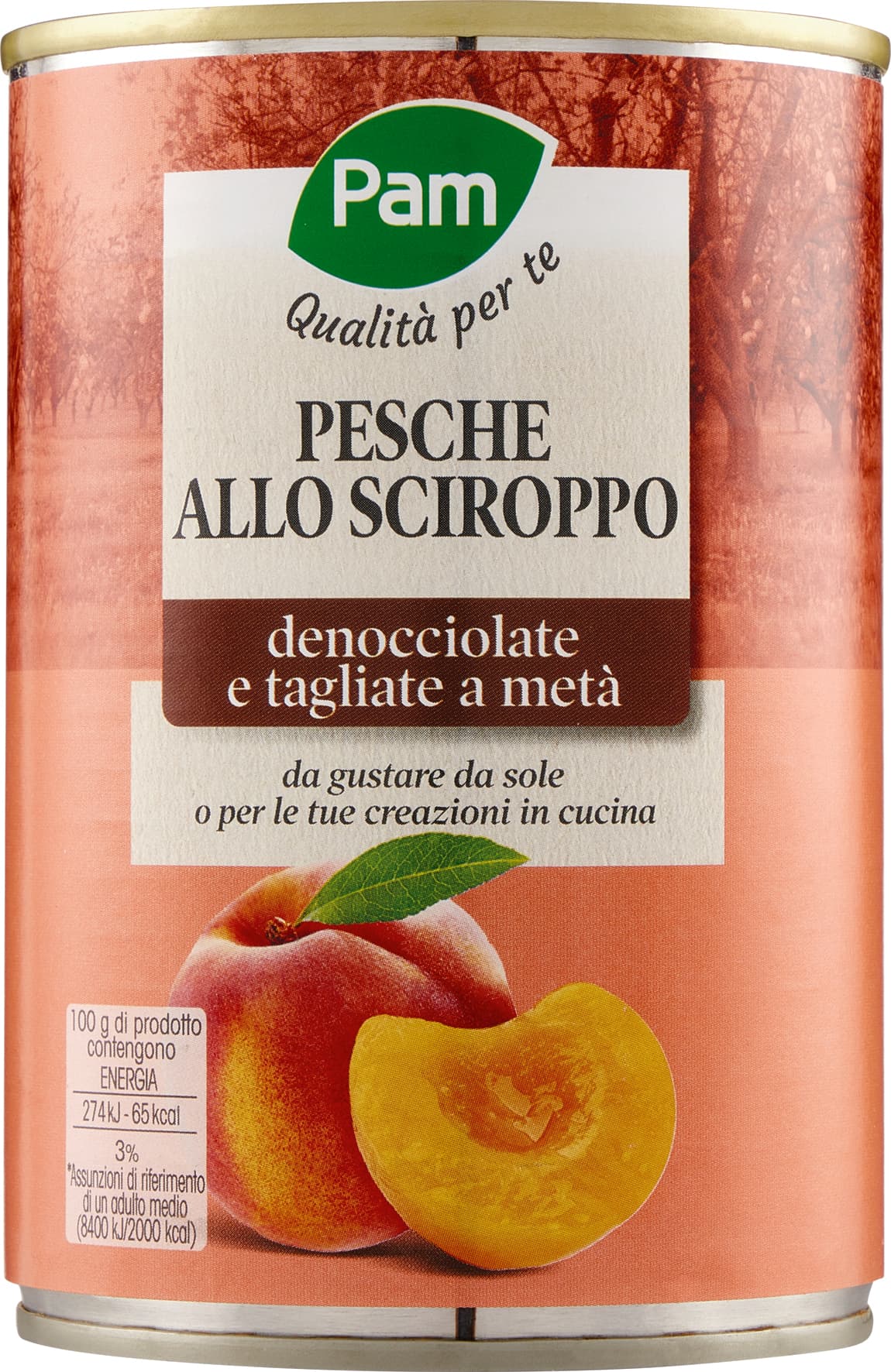 PAM Qualità per te Pesche Sciroppate 415 g – immagine 2