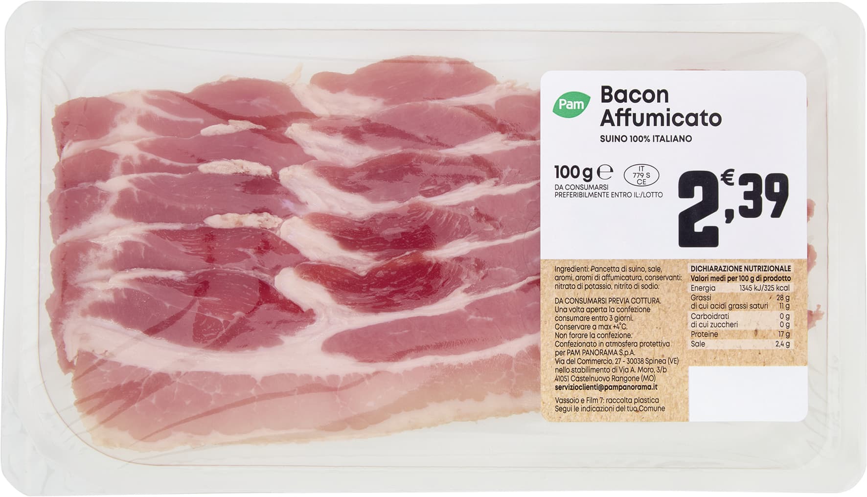PAM Bacon Affumicato 100 g – immagine 2