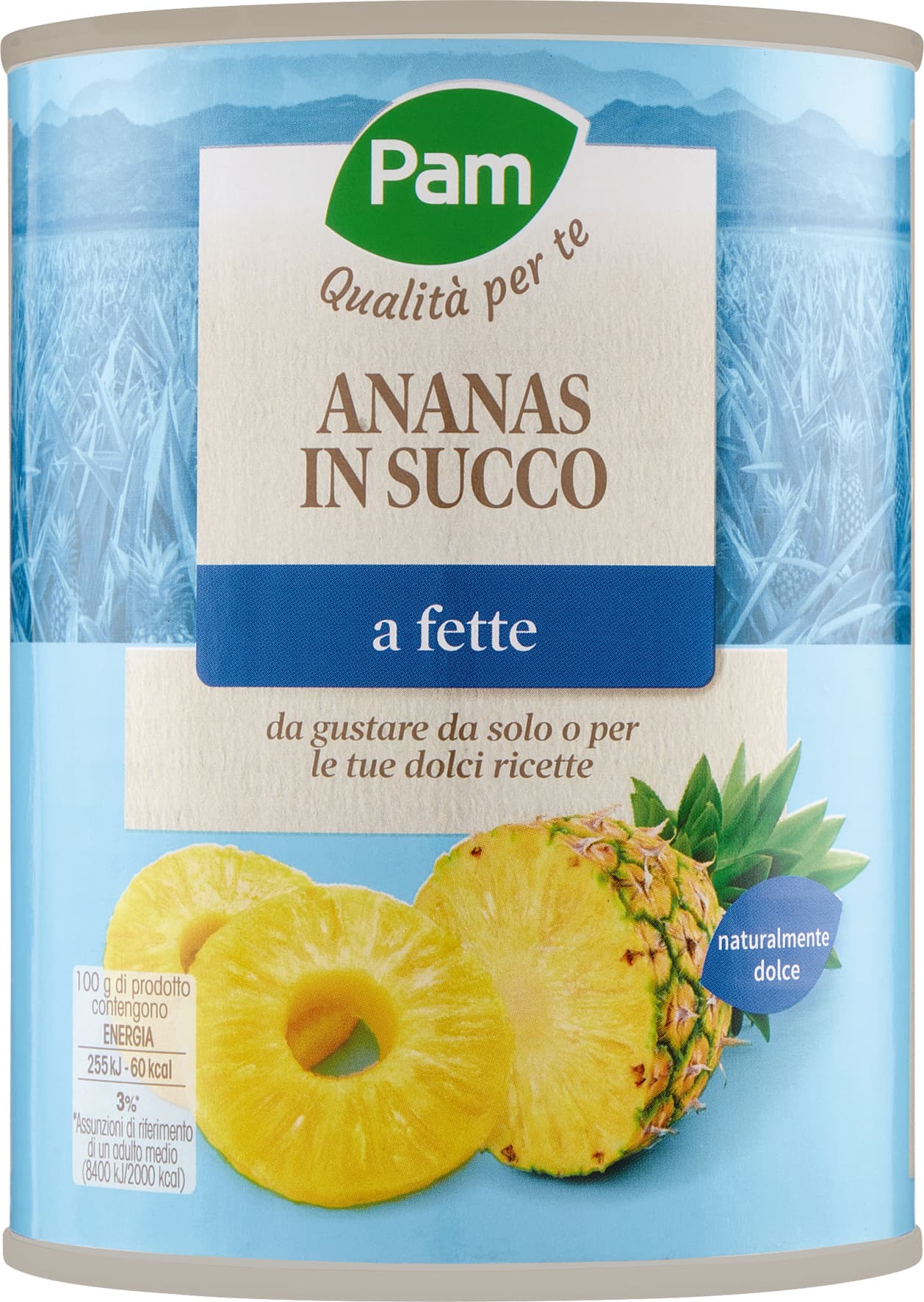 PAM Qualità per te Ananas a Fette al naturale 565 g – immagine 2