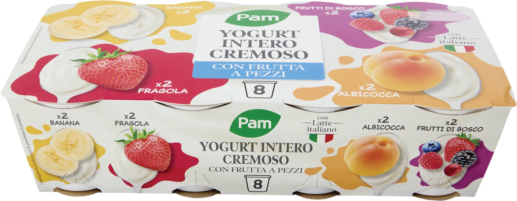PAM Yogurt Intero Cremoso con Frutta in Pezzi 8 x 125 g – immagine 2