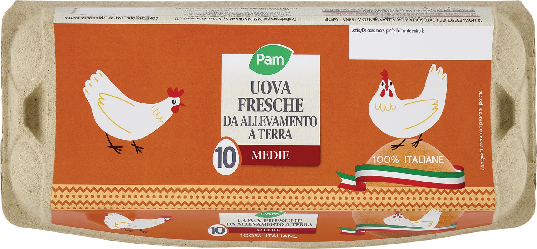 PAM PANORAMA 10 Uova fresche Medie da Allevamento a Terra – immagine 2