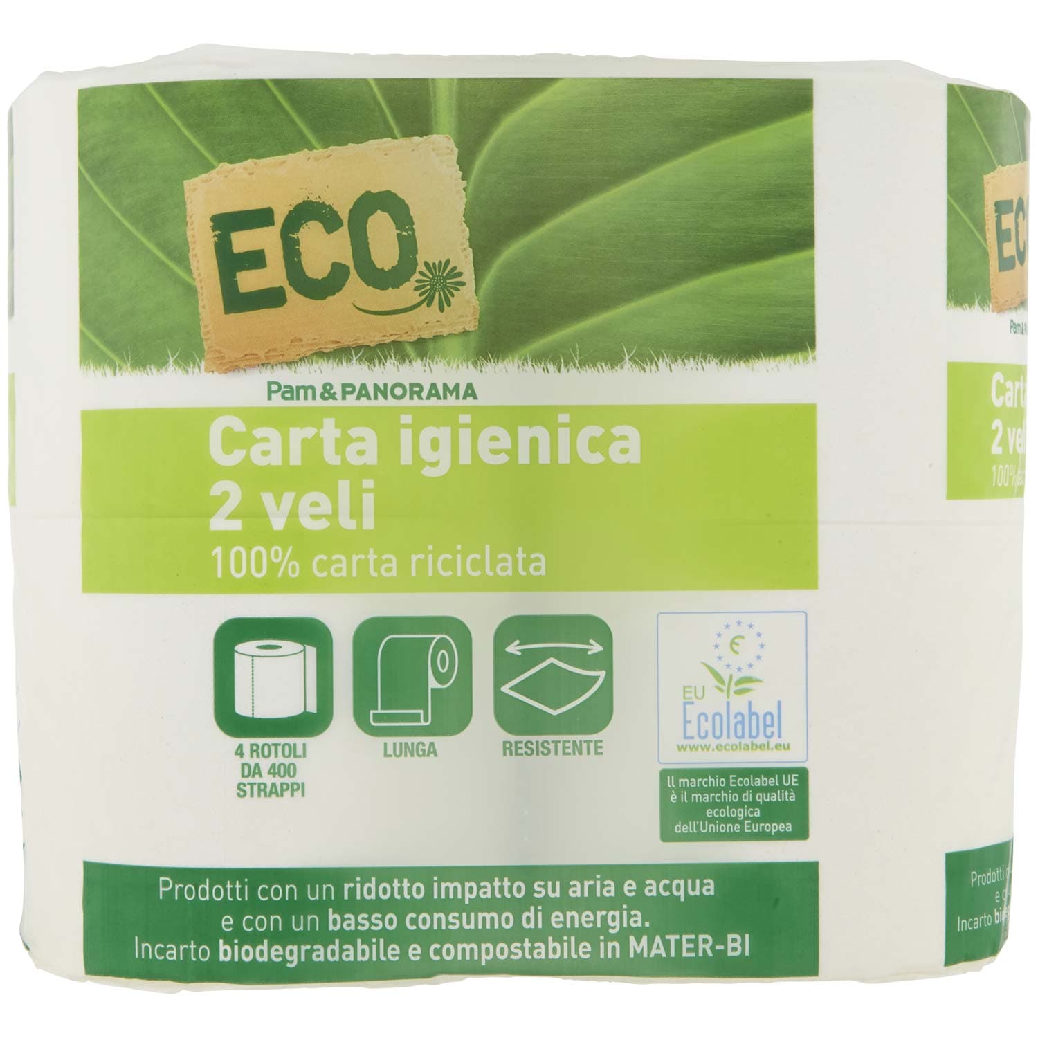 ECO Carta igienica 2 veli 100% carta riciclata 4 rotoli – immagine 3