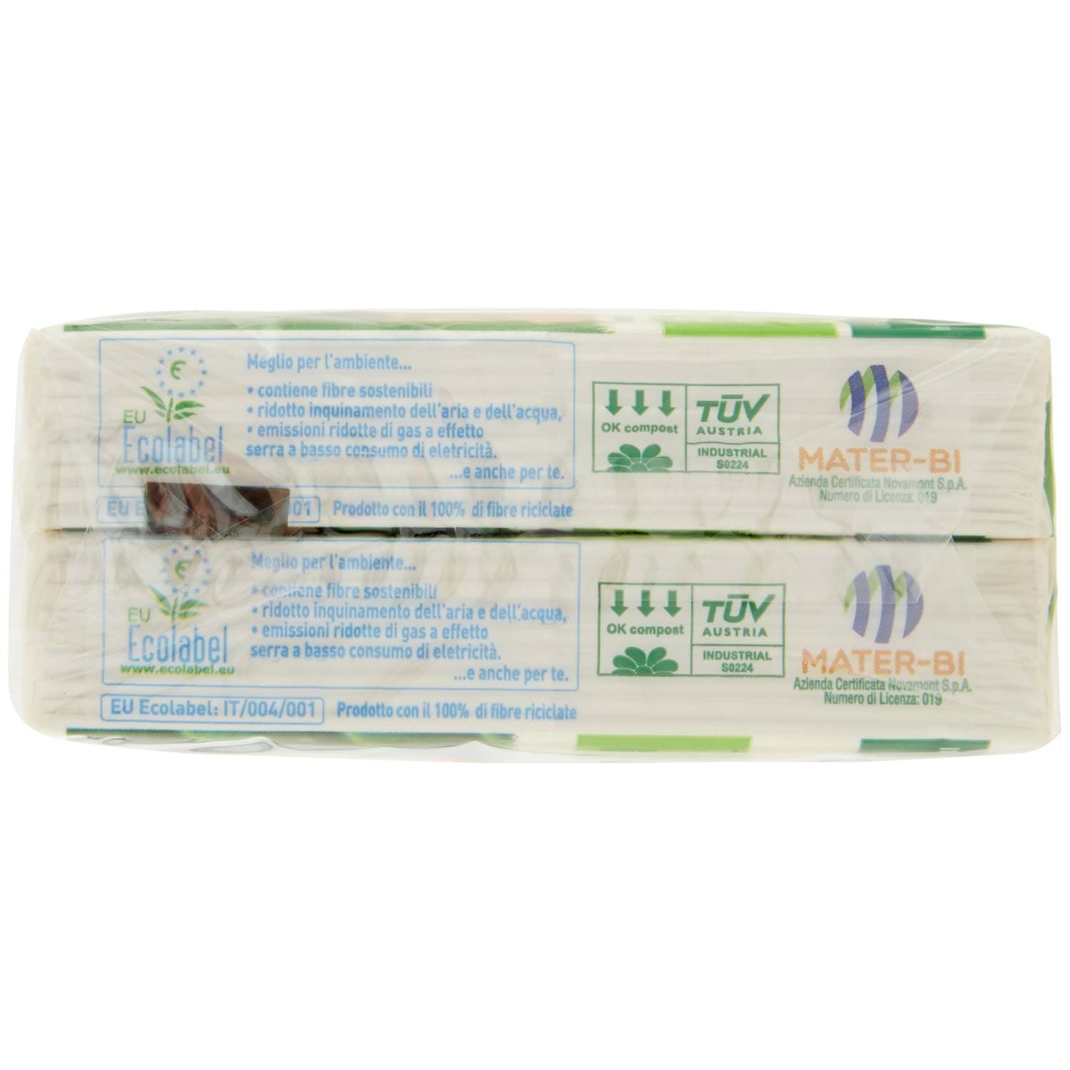 ECO Fazzoletti 100% carta riciclata 4 veli 10 pacchetti – immagine 4