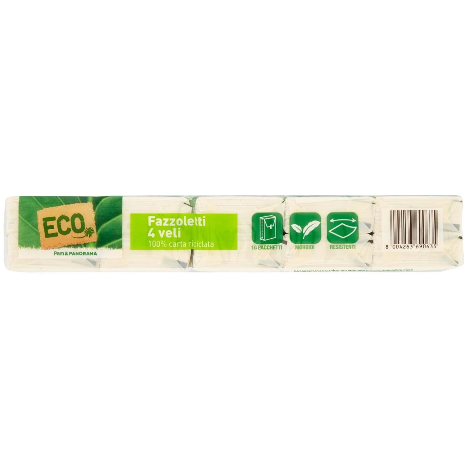 ECO Fazzoletti 100% carta riciclata 4 veli 10 pacchetti – immagine 8