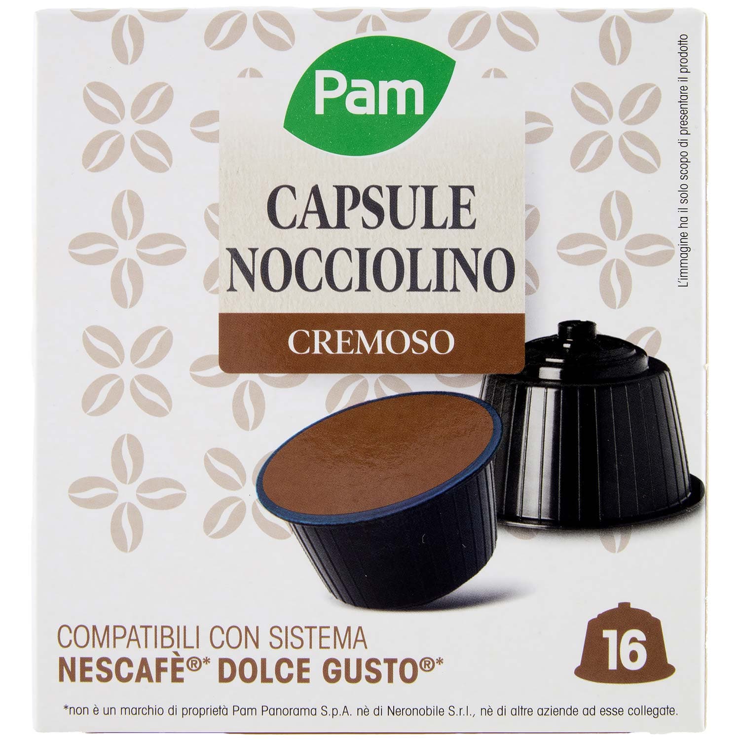 PAM Capsule Nocciolino Cremoso Compatibili Nescafè* Dolce Gusto* 192g (16x12g) – immagine 5