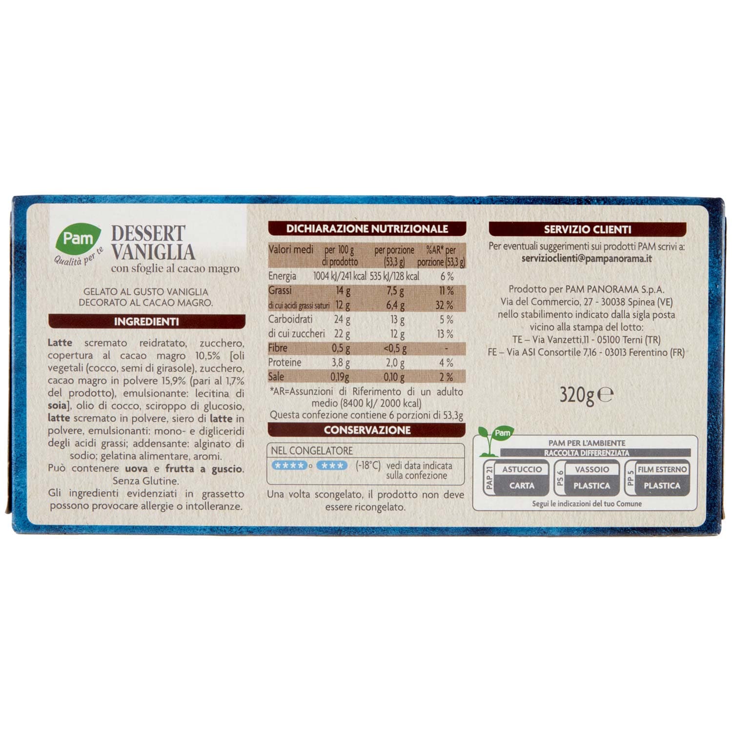 PAM PANORAMA Dessert vaniglia 320 g – immagine 5