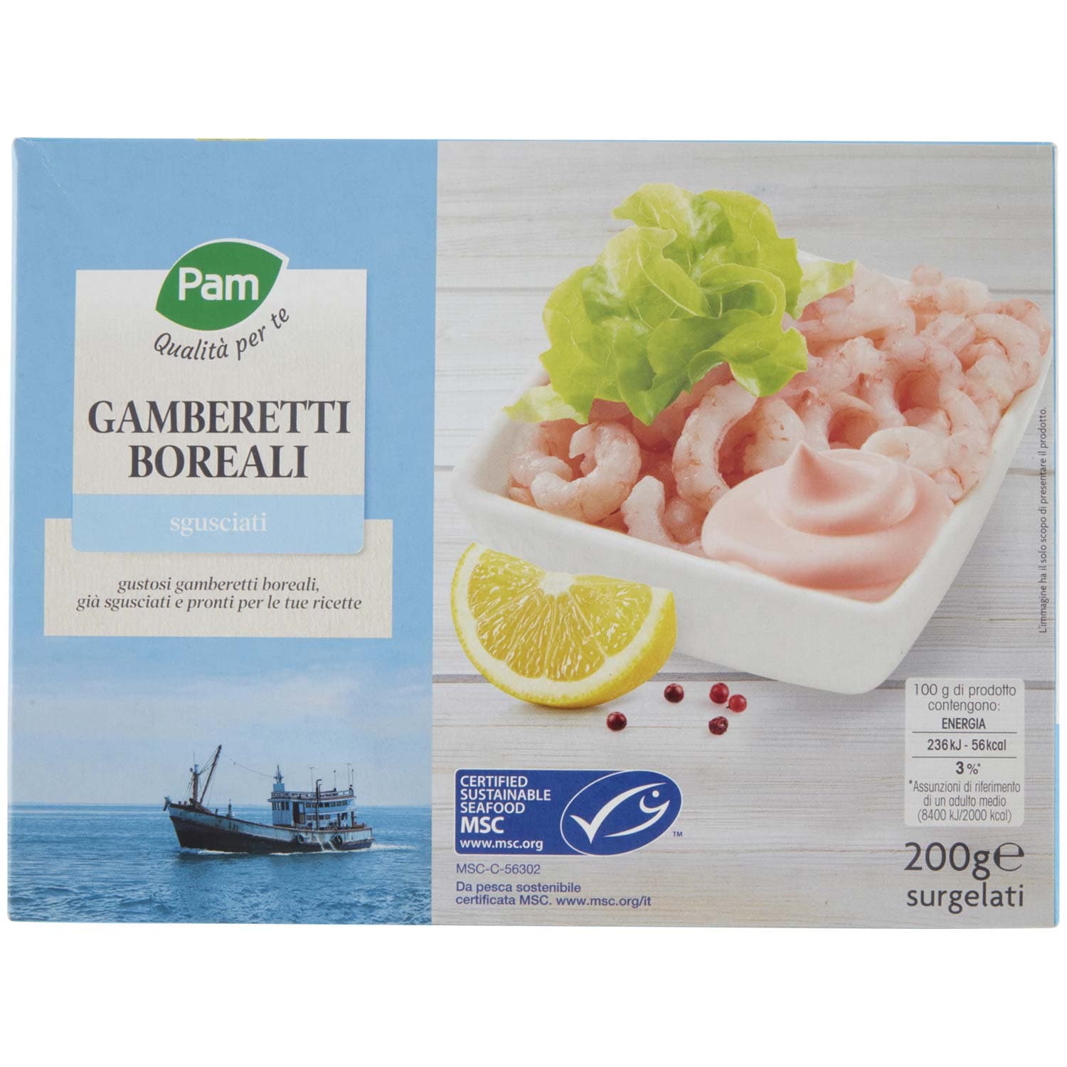 PAM Qualità per te Gamberetti Boreali sgusciati surgelati 200 g – immagine 3
