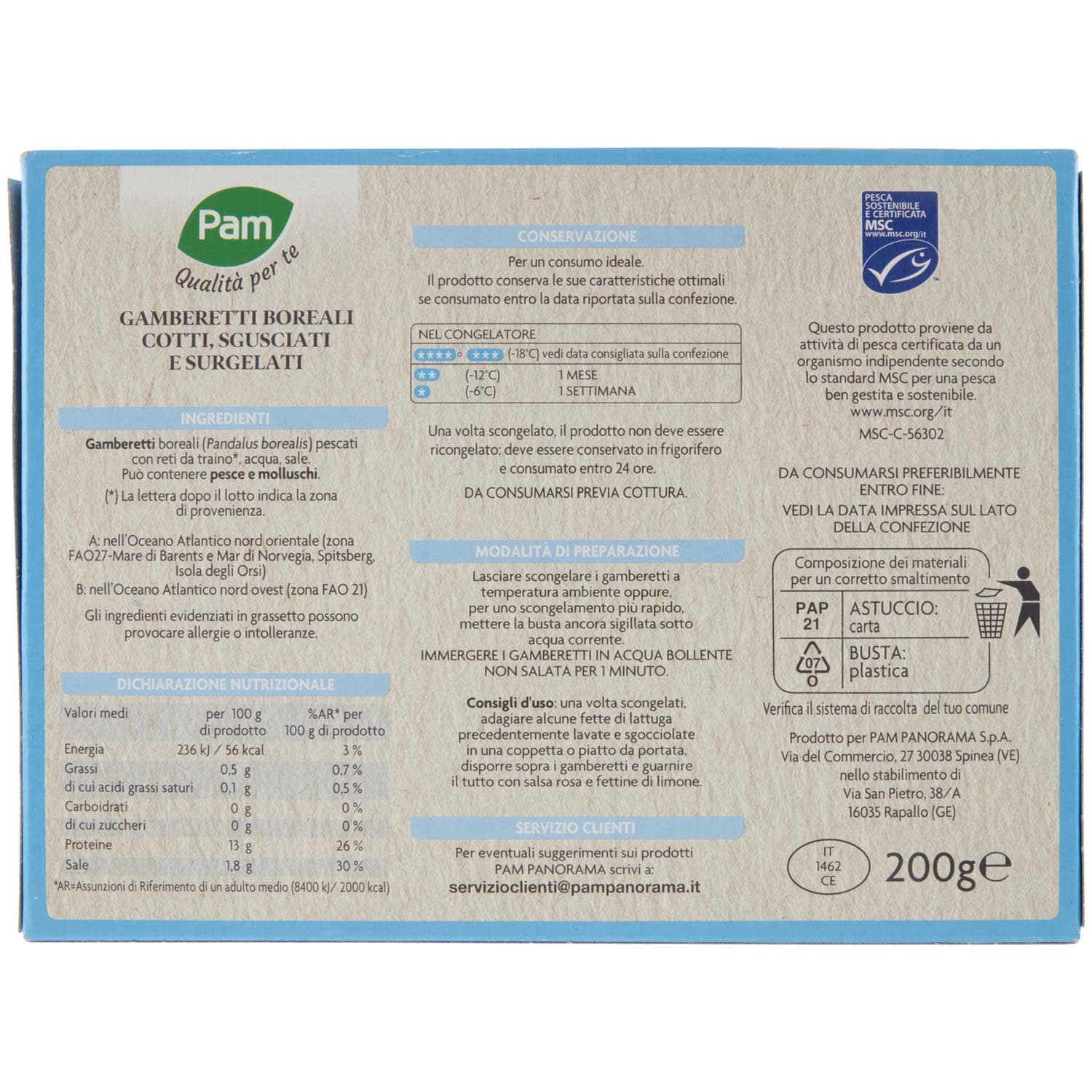 PAM Qualità per te Gamberetti Boreali sgusciati surgelati 200 g – immagine 5
