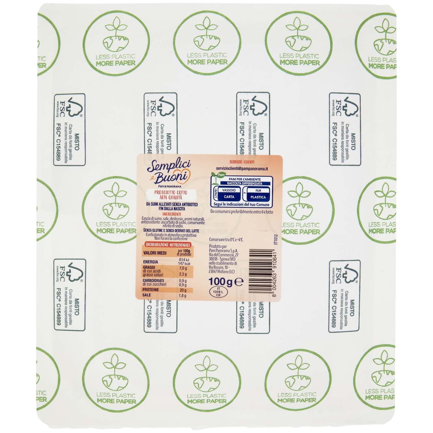 SEMPLICI E BUONI Prosciutto Cotto Alta Qualità 100 g – immagine 5