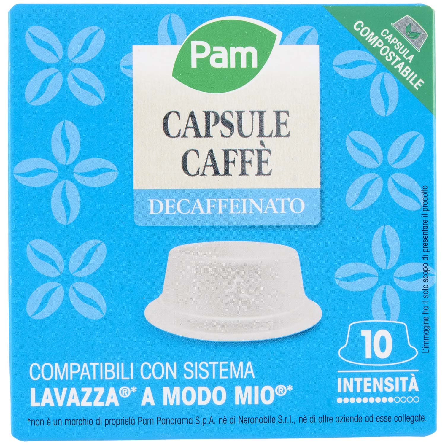 PAM Qualità per te Decaffeinato 10 capsule Compatibili con sistema Lavazza* a Modo Mio* 70g (7gx10) – immagine 3