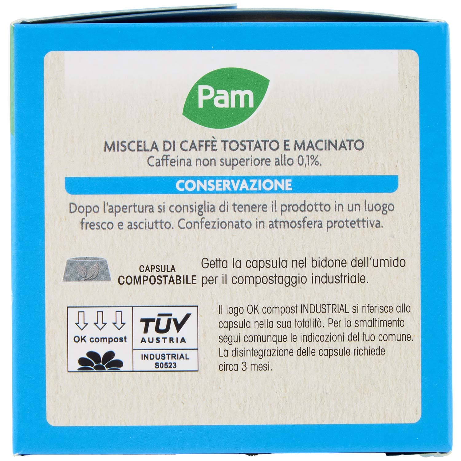 PAM Qualità per te Decaffeinato 10 capsule Compatibili con sistema Lavazza* a Modo Mio* 70g (7gx10) – immagine 6