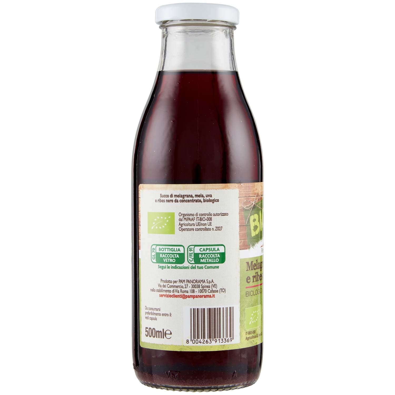 BIO Melagrana, mela, uva e ribes nero Biologici 500 ml – immagine 4