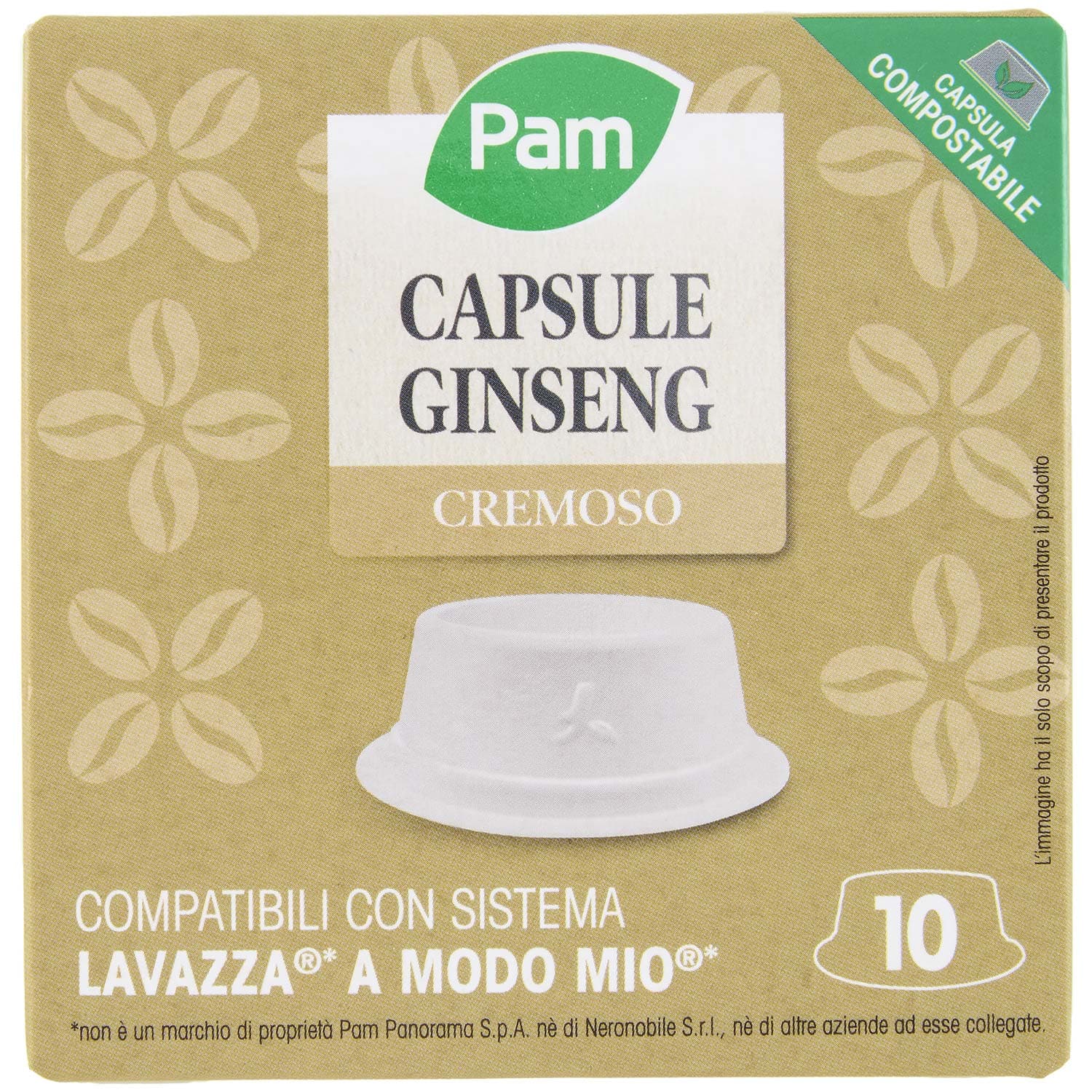 PAM Qualità per te Ginseng 10 capsule Compatibili con sistema Lavazza* a Modo Mio* 75 g (7,5g x 10) – immagine 3