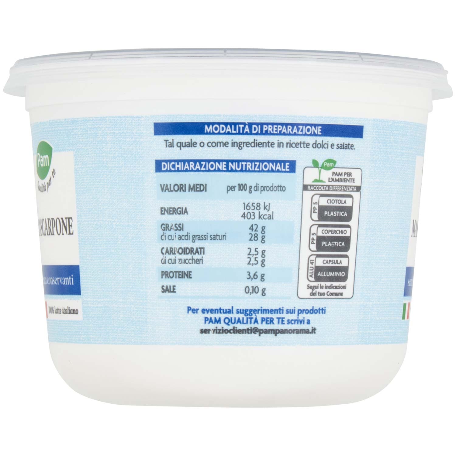 PAM Qualità per te Mascarpone 500 g – immagine 4