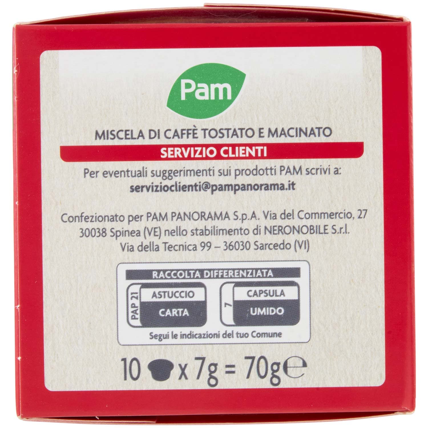 PAM Qualità per te Cremoso 10 capsule Compatibili con sistema Lavazza* a Modo Mio* 70g (7g x 10) – immagine 4