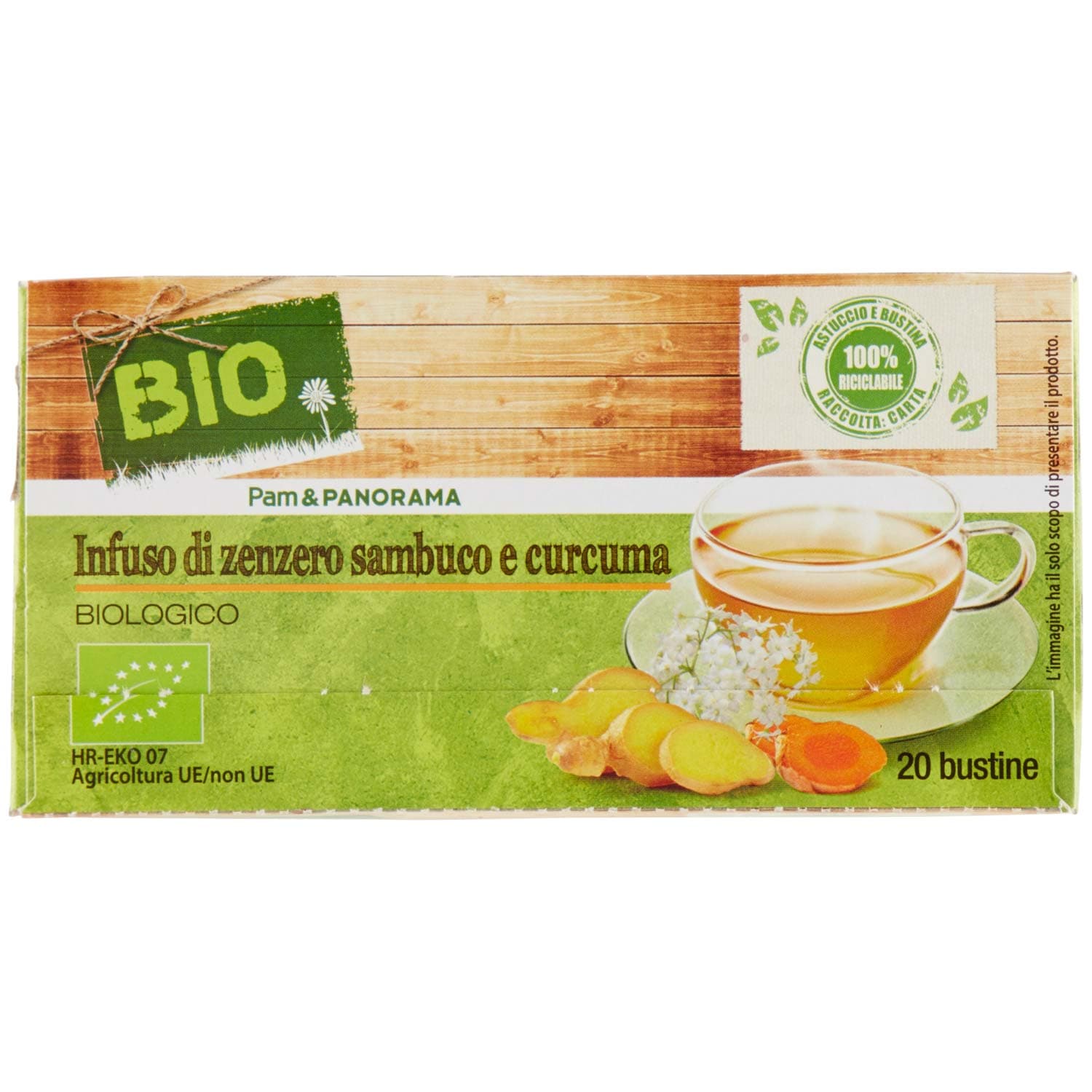 BIO Infuso di zenzero sambuco e curcuma 20 x 1,85 g – immagine 7