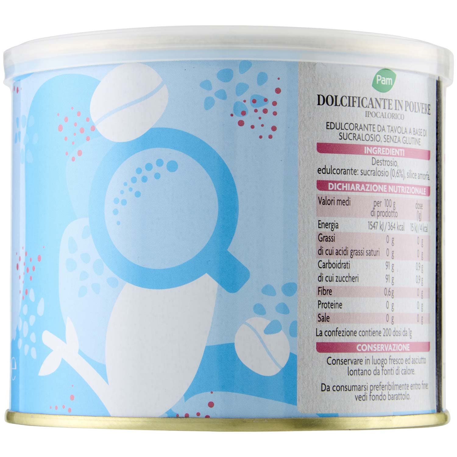 PAM PANORAMA Dolcificante in Polvere ipocalorico 200 g – immagine 6