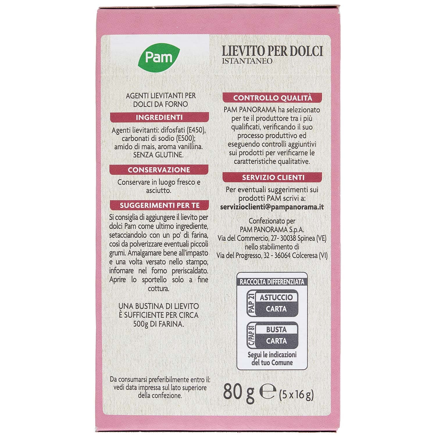PAM Lievito per Dolci Istantaneo 5 x 16 g – immagine 5