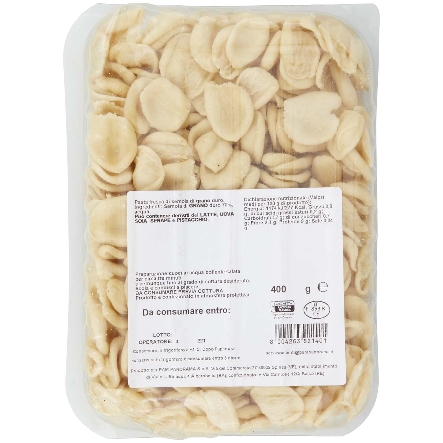 TESORI DELL'ARCA Orecchiette 400 g – immagine 5