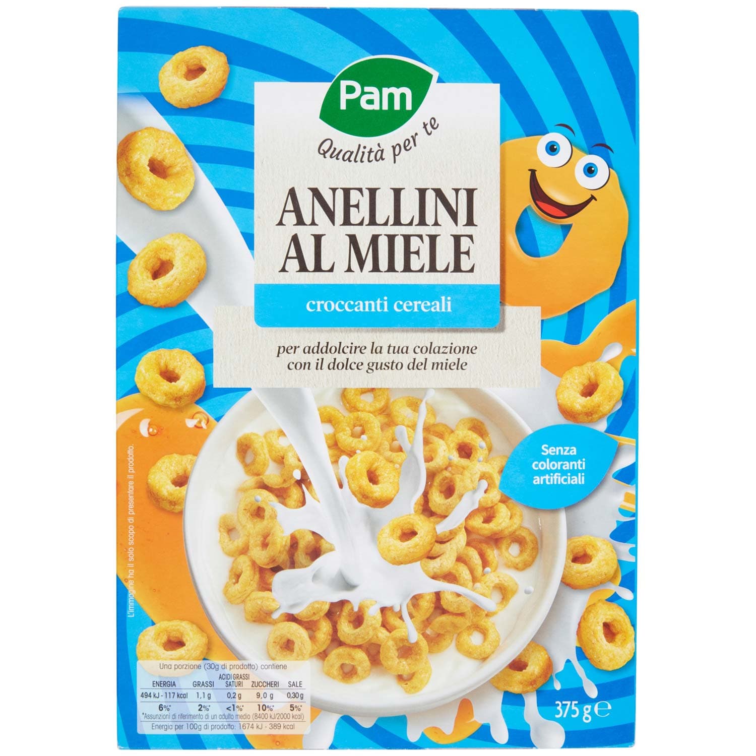 PAM PANORAMA Anellini di Cereali al Miele 375 g – immagine 3